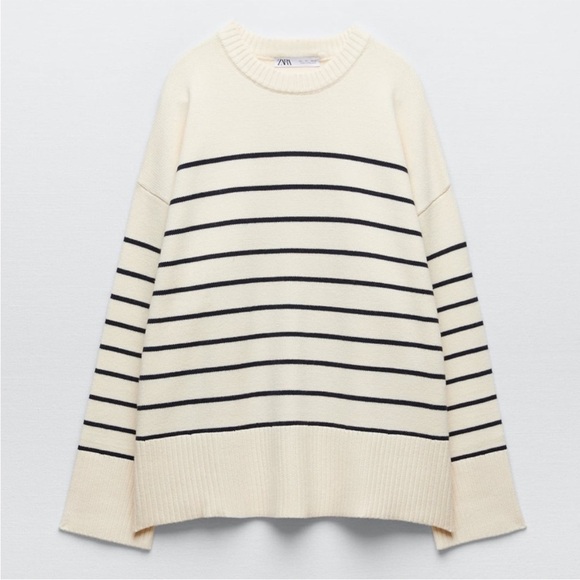 Zara Striped Knit Sweater S - Picture 1 of 4